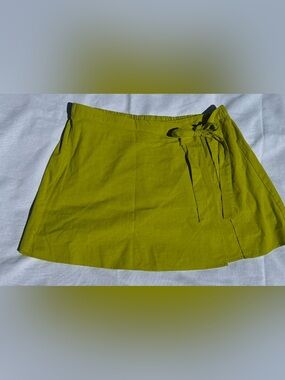 Size XL a new day Avacado Green Wrap Tie-Waist Skirt Lightweight
